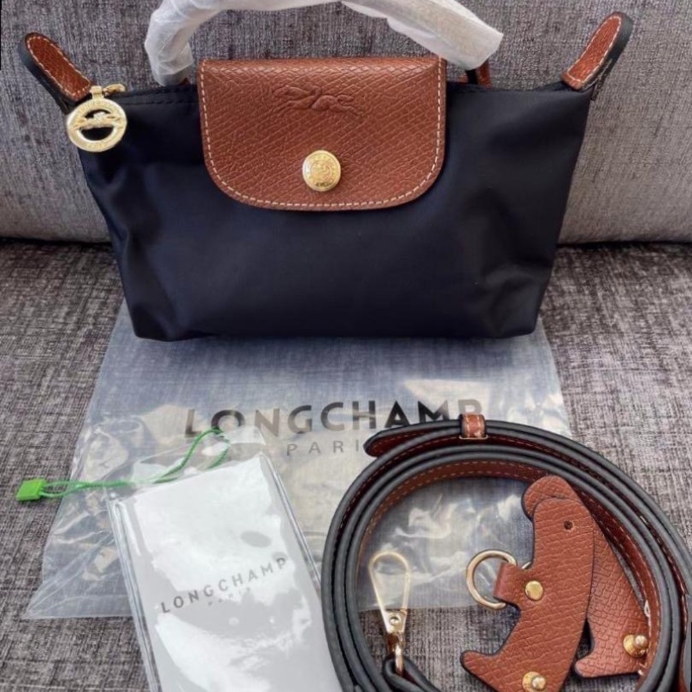 Longchamp Le Pliage Mini Nylon & Leather Crossbody Bag | New